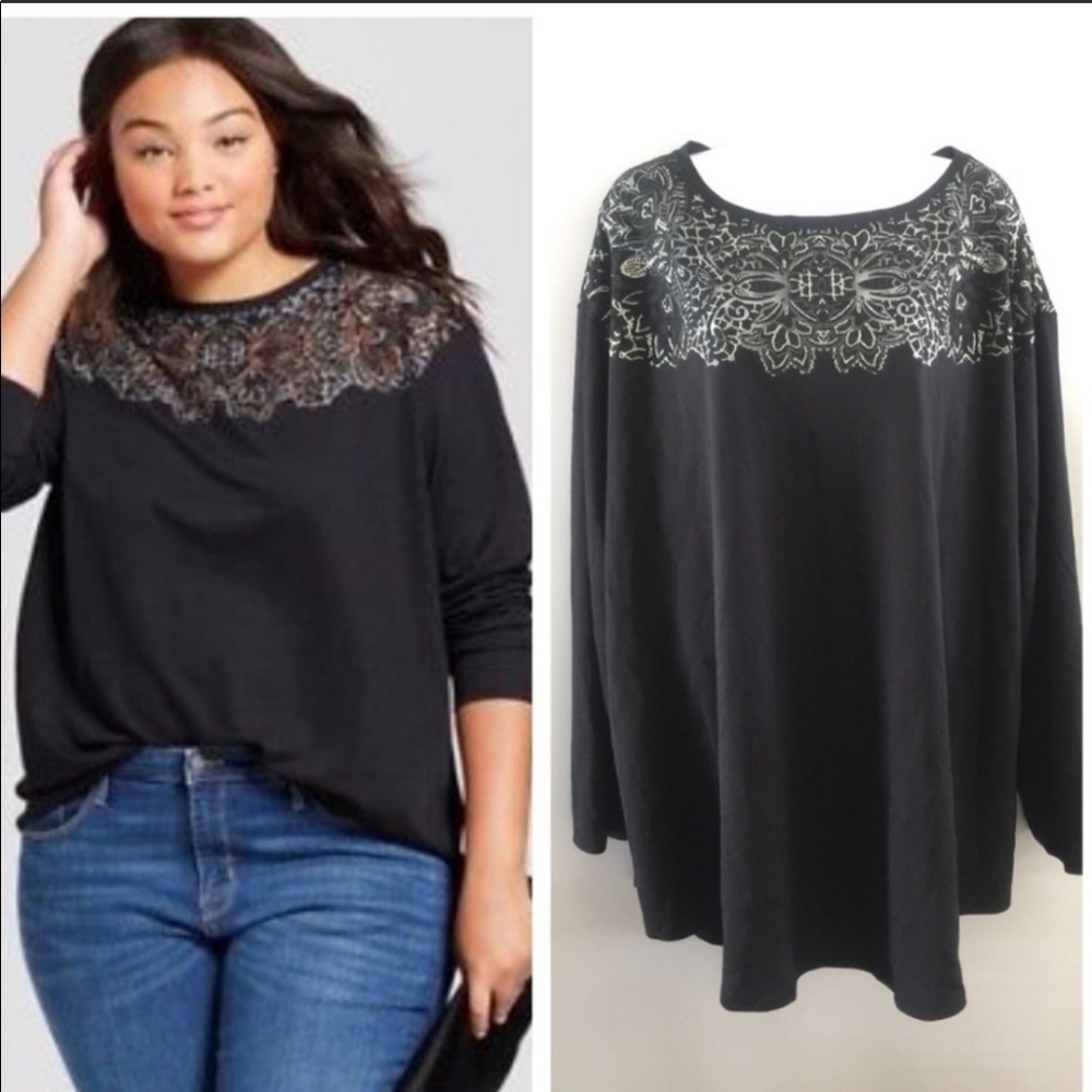 Ava & Viv Black & Silver Tunic